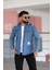 Erkek Kot Gömlek Slim Fit, Çift Cepli Geniş Düğmeli Likrasız Gömlek 2