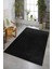 Siyah Cloudy Post Peluş Halı Kaymaz Taban Yumuşacık Yolluk Modern Halı 1