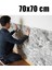 4 Adet, 70X70 cm 0,50M² Gri Renk 3D Dekoratif Kendinden Yapışkanlı Esnek Duvar Kaplama Panel Köpük -FC01 5