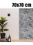 4 Adet, 70X70 cm 0,50M² Gri Renk 3D Dekoratif Kendinden Yapışkanlı Esnek Duvar Kaplama Panel Köpük -FC01 6