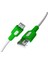 USB A-C Hızlı Şarj Kablosu (Beyaz + Beyaz/yeşil Uç) (150 Cm) 1