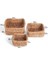 3&apos;lü El Yapımı Kare Düzenleyici Seti | 3&apos;lü Hasır Kare Organizer Seti – Dekoratif, Çok Amaçlı ve Dayanıklı Sepetler (26 * 26 * 12CM – 22 * 22 * 10CM – 18 * 18 * 8cm) 2