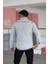 Erkek Kot Gömlek Slim Fit, Çift Cepli Geniş Düğmeli Likrasız Gömlek 3
