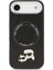 iPhone 17 Air Kılıf Karl Lagerfeld Lisanslı M-Safeli Metal Kamera ve Buton K&c Pu Deri Kapak Siyah 3