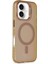 iPhone 16 Plus Kılıf Primera Magsafe Standlı Kapak - Gold 2