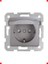 Güvenlik Kapaklı Topraklı Priz, Granit Gri 1