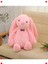 Pembe Papyonlu Uzun Kulak Peluş Tavşan - 65 cm 1