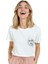 Kadın Beyaz Relaxed Fit %100 Pamuk Tişört – Tek Çizgi Yüz Minyatür Baskılı 5