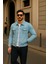 Erkek Günlük Mevsimlik Slim Fit Trend B.mavi Kot Ceket 4
