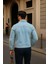 Erkek Günlük Mevsimlik Slim Fit Trend B.mavi Kot Ceket 5