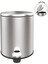 Cigo Paslanmaz Çelik Pedallı Banyo Çöp Kovası - Gri - 6 Lt 1