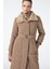 Yakası Kürk ve Kemer Detaylı Şişme Mont 12764 Bej 42 8