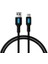 USB A-C Hızlı Şarj Kablosu (Siyah + Mavi/siyah Uç) (120 Cm) 3