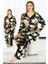 Lady Çiçek Desenli Uzun Kollu Düğmeli Üst ve Alt Büyük Beden Viskon Kumaş Pijama Takımı 3