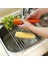 Evye Üstü Katlanır Paslanmaz Çelik Pratik Sebze Meyve Bulaşık Kurutma Süzgeci 3