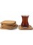 Bambu Kare Çay Tabağı Altlığı 6&apos;lı Set | Dekoratif ve Bambu Altlık – Şık ve Dayanıklı Tasarım (10CM x 10CM) 3