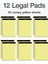 8,5 x 11 Yasal Ped, 12&apos;li Paket, Geniş Çizgili, Sarı Kağıt, Yazı Defteri Başına 50 Yaprak, Abd&apos;de Üretilmiştir (74020) 2