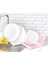 Bulaşık Rafı, 12 Tabak Kapasiteli, 14-30 cm Uyumlu, Bpa Içermez, Pembe/beyaz/yeşil 3