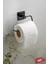 Haus Kare Yapışkanlı Açık Tuvalet Kağıtlığı Wc Kağıtlık Tutucu Siyah KS-001 1