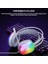 HT409 USB Kablolu Rgb LED Aydınlatmalı Mikrofonlu Kulak Üstü Gaming Kulaklık Siyah 3