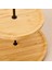Houseware 2 Katlı Bambu Servis Tabağı - Açık Kahverengi - 21 cm 3