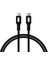 Type C-C Power Delivery Hızlı Şarj Kablosu, Siyah Kablo, Beyaz/siyah Uçlar (150 Cm) 3