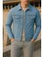 Erkek Mevsimlik Slim Fit Trend Klasik B.mavi Kot Ceket 1