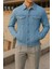 Erkek Mevsimlik Slim Fit Trend Klasik B.mavi Kot Ceket 2