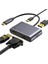 Type-C HDMI VGA USB 3.0 Çoklu Dönüştürücü Adaptör 4K Görüntü ve Veri Aktarım Hub 1