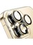 Heartz iphone 15 Pro / 15 Pro Max Gold Için Kamera Lens Koruyucu Çizilmez Hd Görüntü Bozmaz Metal Temperli Cam 2