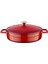 Metal Döküm Çok Amaçlı Yayvan Tencere, 24 cm 2.47 L Kırmızı 1