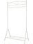 Yüksekliği 173 cm Metal Askısı Giysi Raylı Ayakkabı Rafı, Krem Beyaz HSR01W 1