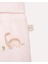 %100 Organik Pamuk Gots Sertifikalı Patikli Dinozor Desenli Bebek Pantolon – Pudra | Hoogie Premium Babywear 2