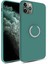 11 Pro ile Uyumlu Kılıf Plex Yüzüklü Soft Silikon Kapak Koyu Yeşil 1