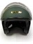 Motosiklet Yarım Kask, Mat Yeşil, Çift Vizörlü, Stil, Terletme Yapmaz Pedler 3