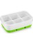 Silikon Tabanlı Mini Buz Kalıbı, 6 Bölmeli,, 11.3 x 7.5 x 3.7 cm (2 Adet) (Yeşil) 1