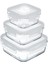 Fresco 3&apos;lü Saklama Kabı Seti, Cam, 1150 cc 1