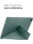 ile Uyumlu Kalem Bölmeli Trifolding Cover Tablet Kılıf Katlanabilir Standlı Otomatik Uyku Modlu Darbe Emici Ince Tasarım (Yeşil, Galaxy Tab A9 Plus X210) 2