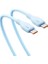 Pudding Hızlı Şarj Özellikli Type-C To Type-C Kablo 100W, 1.2 Metre, Mavi 2