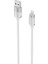 Hkm Tech Knıt Glam 2.1A Hızlı Şarj Destekli, Usb-A To Lightning Şarj ve Data Aktarım Kablosu, 1 Metre, Beyaz 2