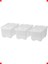 3'lü Kapaklı Şeffaf Saklama Kutuları - Beyaz 1