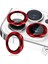15 Pro/ 15 Pro Max Premium Kamera Lens, Orijinal Tasarım, 9h Temperli Cam, Metal Aksesuar, Kurulum, Kırmızı 1
