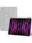iPad Air 11INÇ M2/m3 2025-2024 ile Uyumlu Kılıf Grafiti Şeffaf Bölmeli Gri 2