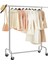Askısı, Tekerlekli Askıları, Metalden Yapılmış, 130 Kg&apos;a Kadar Yüklenebilir, Uzunluk 110-150 Cm, Krom Kaplama, HSR11S 1