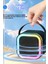 Karaoke Kablosuz Hoparlör Mikrofonlu Rgb Işıklı Bluetooth Speaker Tf Kart/usb Siyah 3