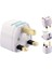 Amerikan, Ingiltere,, Hong Kong, Irlanda, Kıbrıs Seyahat Fişi Adaptörü Tip G Plug Adapter Üniversal 3 Pinli Ingiliz Fiş Tersi 1 Adet ES5150 1