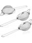 Çelik 3&apos;lü Çay Süzgeç Bitki Çayı Süzeceği 3 Parça Süzecek Set 8-10-12 cm 2