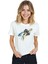 Kadın Beyaz Relaxed Fit %100 Pamuk Tişört – Mürekkep & Suluboya Müzik Notası Baskılı 3