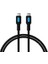 Type C-C Power Delivery Hızlı Şarj Kablosu, Siyah Kablo, Mavi/siyah Uçlar (150 Cm) 3