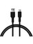 USB A-C Hızlı Şarj Kablosu (Siyah + Siyah Uç) (120 Cm) 3